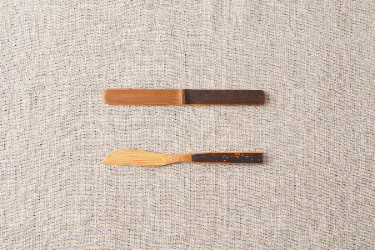 Butter Knife, Multipurpose Spatula / Smoked Bamboo / Kochi-JPN 321209