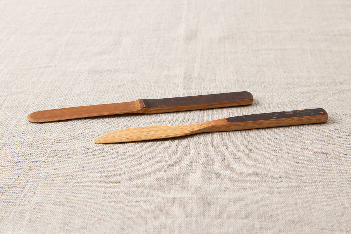 Butter Knife, Multipurpose Spatula / Smoked Bamboo / Kochi-JPN 321209