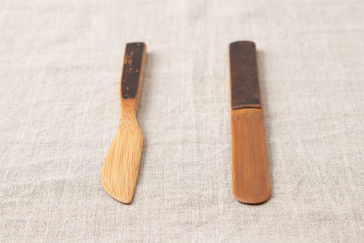Butter Knife, Multipurpose Spatula / Smoked Bamboo / Kochi-JPN 321209