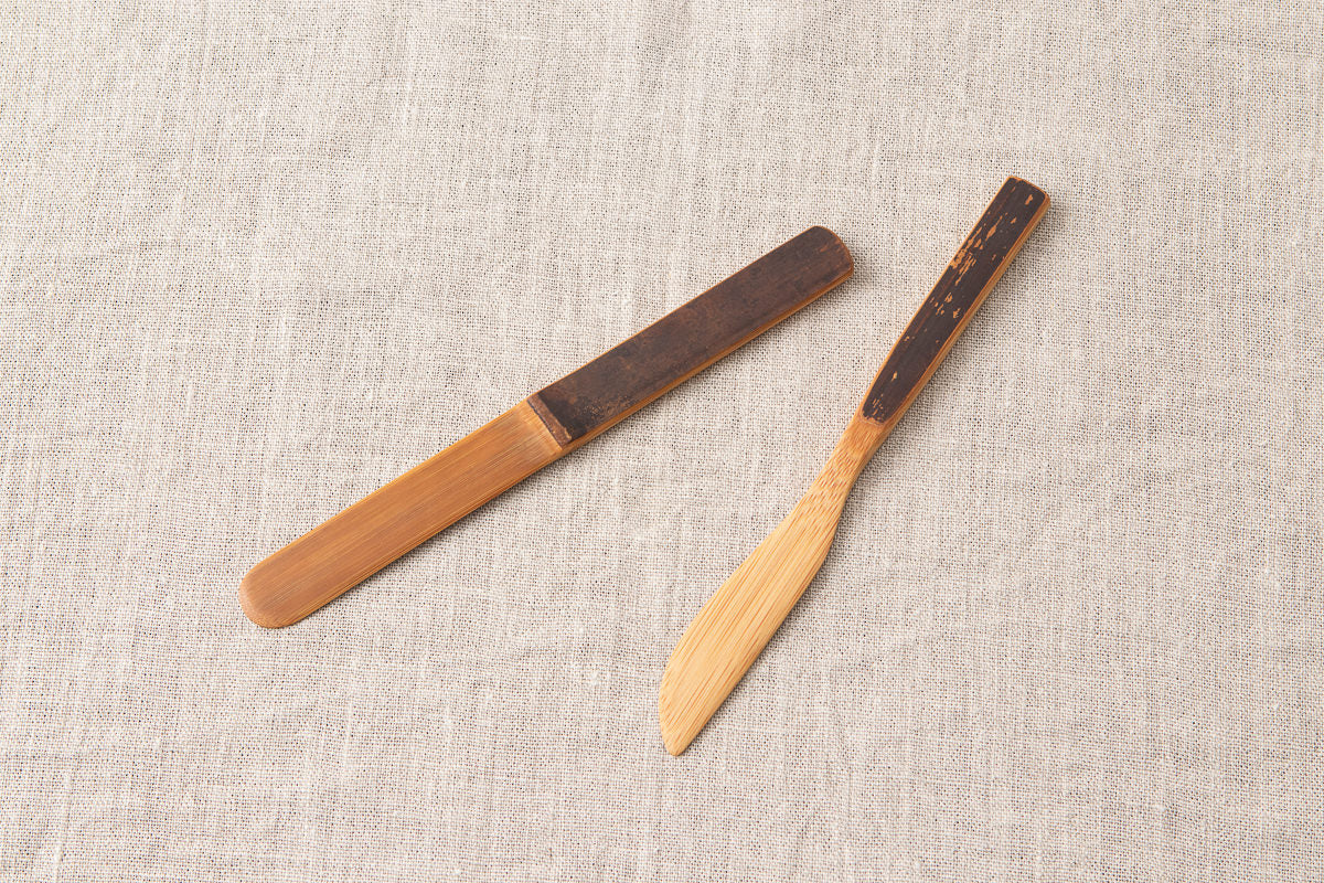 Butter Knife, Multipurpose Spatula / Smoked Bamboo / Kochi-JPN 321209