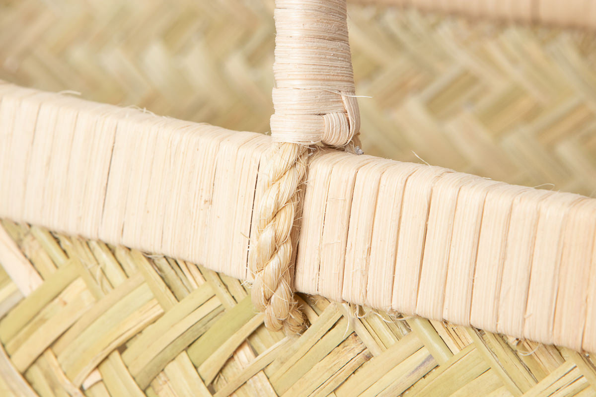 Market Basket Rattan Handle M / Suzutake Bamboo / Iwate-JPN 450809-1