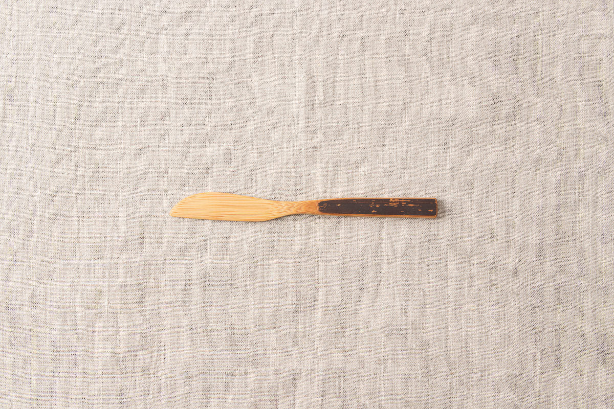 Butter Knife, Multipurpose Spatula / Smoked Bamboo / Kochi-JPN 321209