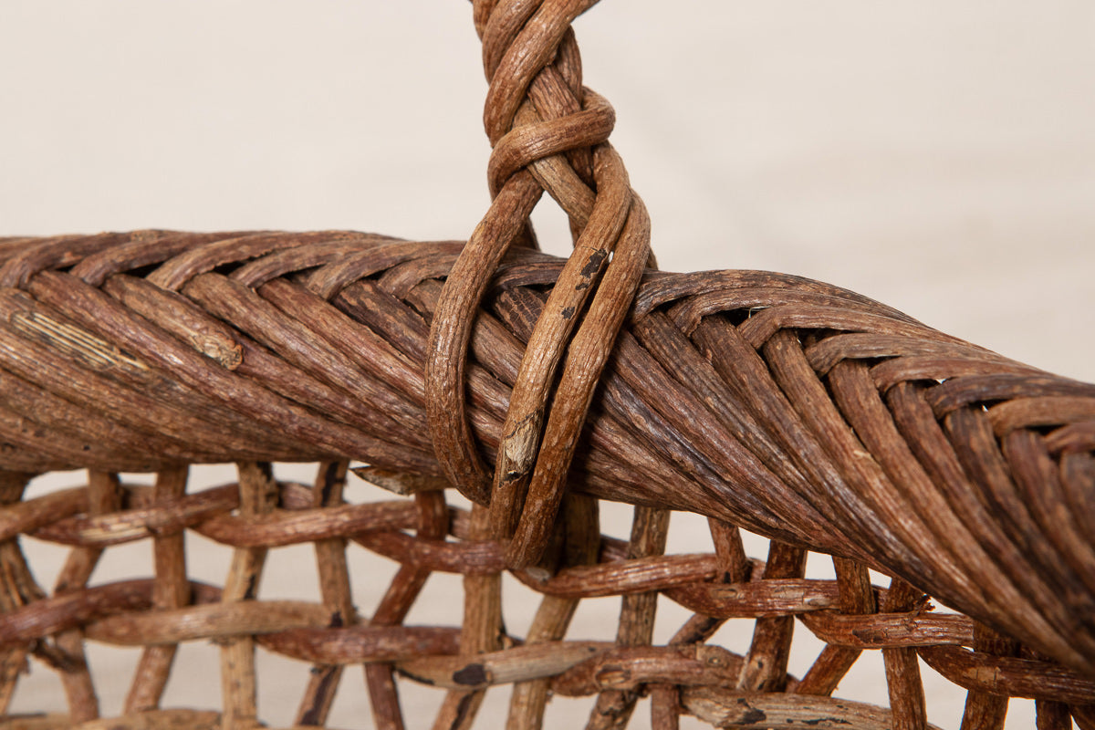 Round Serving Basket – Sukashi Weave / Akebi Vine / Nagano-JPN 311228-1