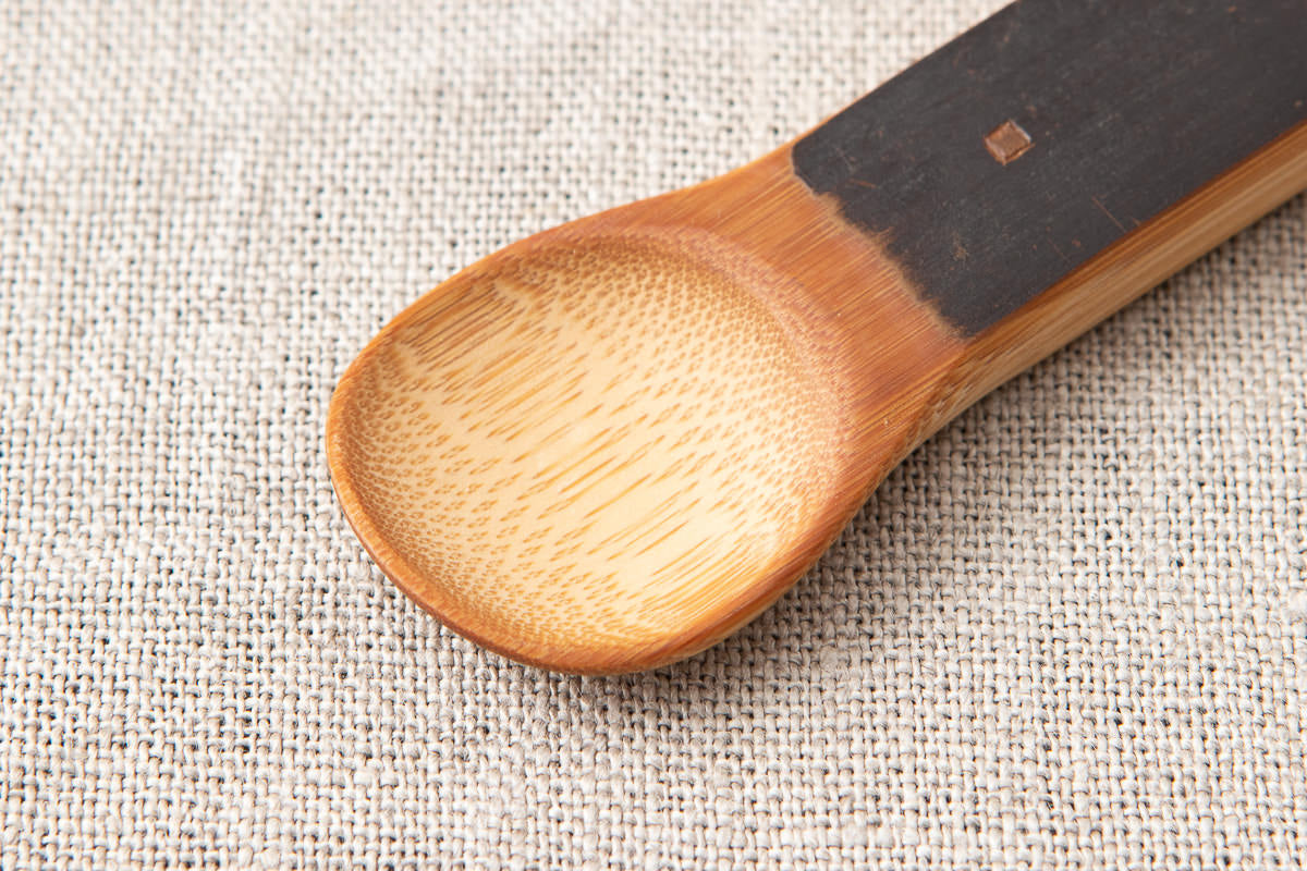 Child spoon, fork / Smoked Mōsō bamboo / Kōchi-JPN 321211