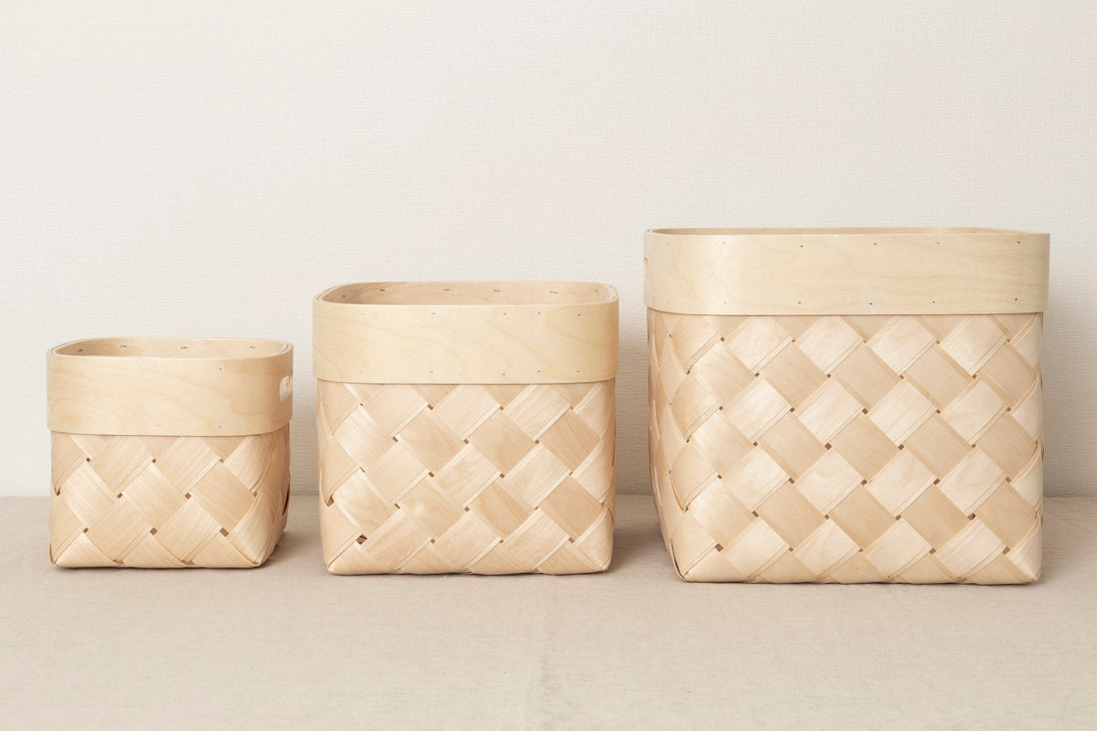 Organizing basket “Square” S, M ,L 3sizes / Birch / EST 140607