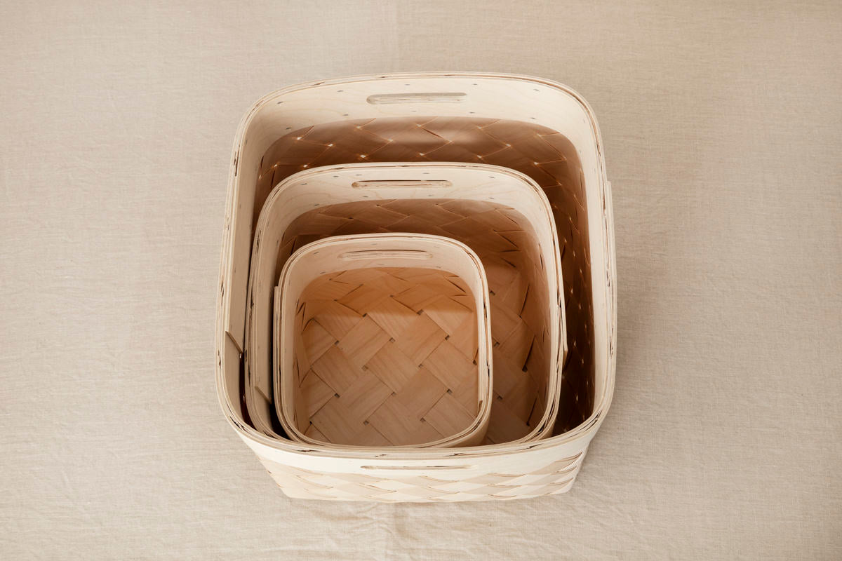 Organizing basket “Square” S, M ,L 3sizes / Birch / EST 140607