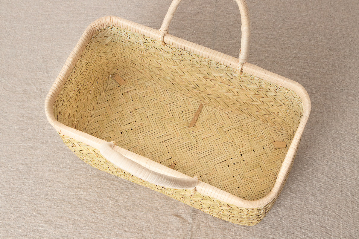 Market Basket Rattan Handle M / Suzutake Bamboo / Iwate-JPN 450809-1