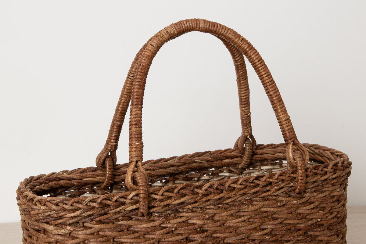 Hand bag “Matsuba” M, L / Brown Akebi vine / Nagano-JPN 311224