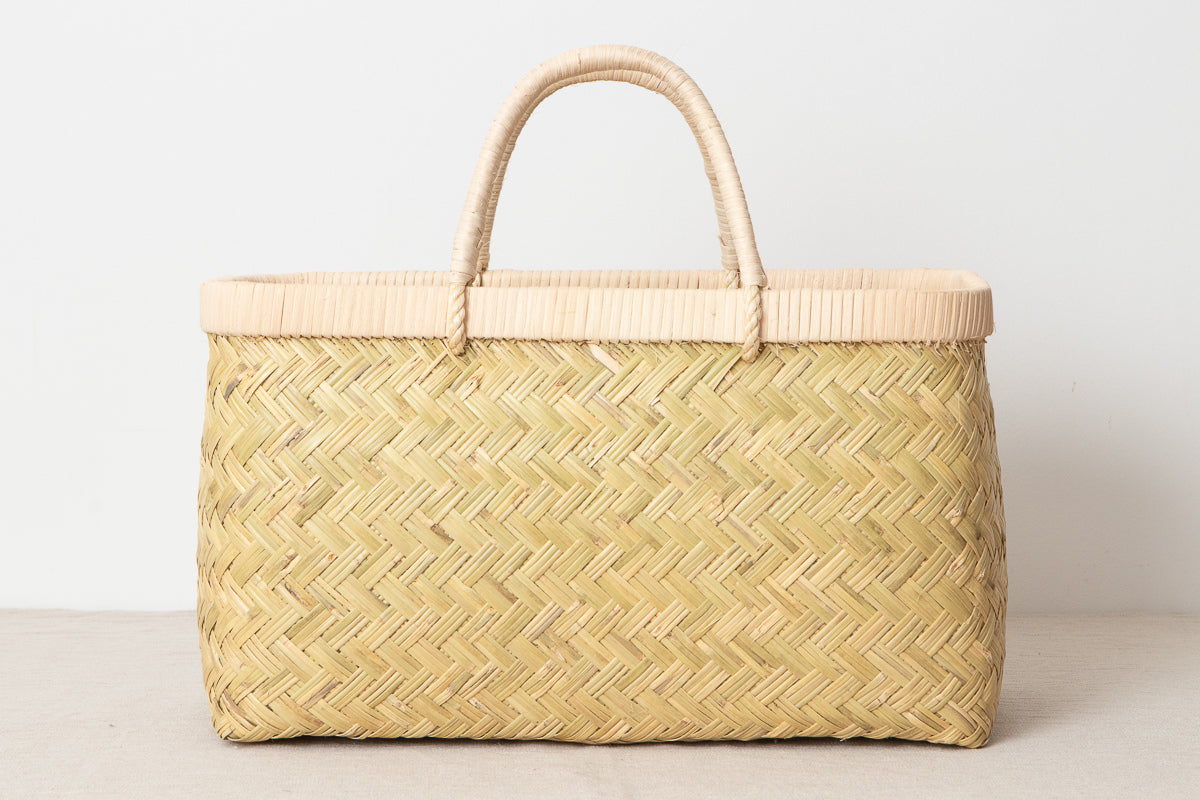 Market Basket Rattan Handle M / Suzutake Bamboo / Iwate-JPN 450809-1