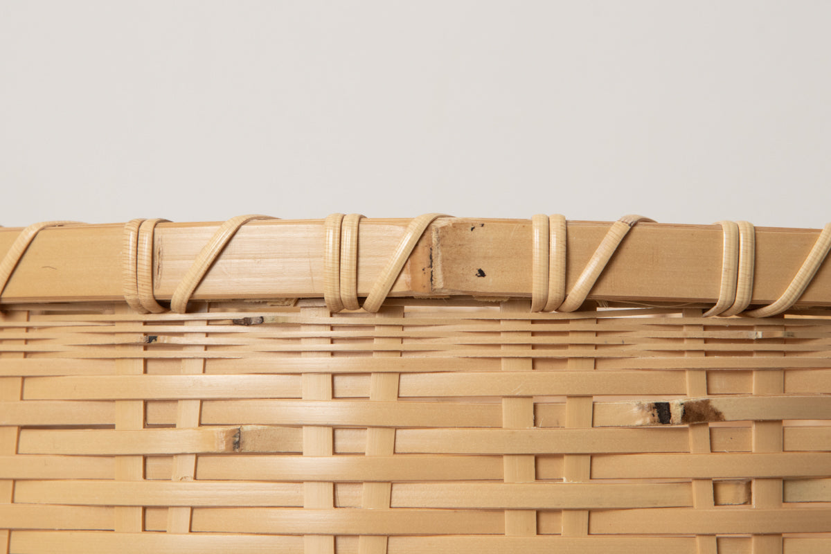 Cylindrical Waste Basket / White Bamboo / Ehime-JPN 520206-1