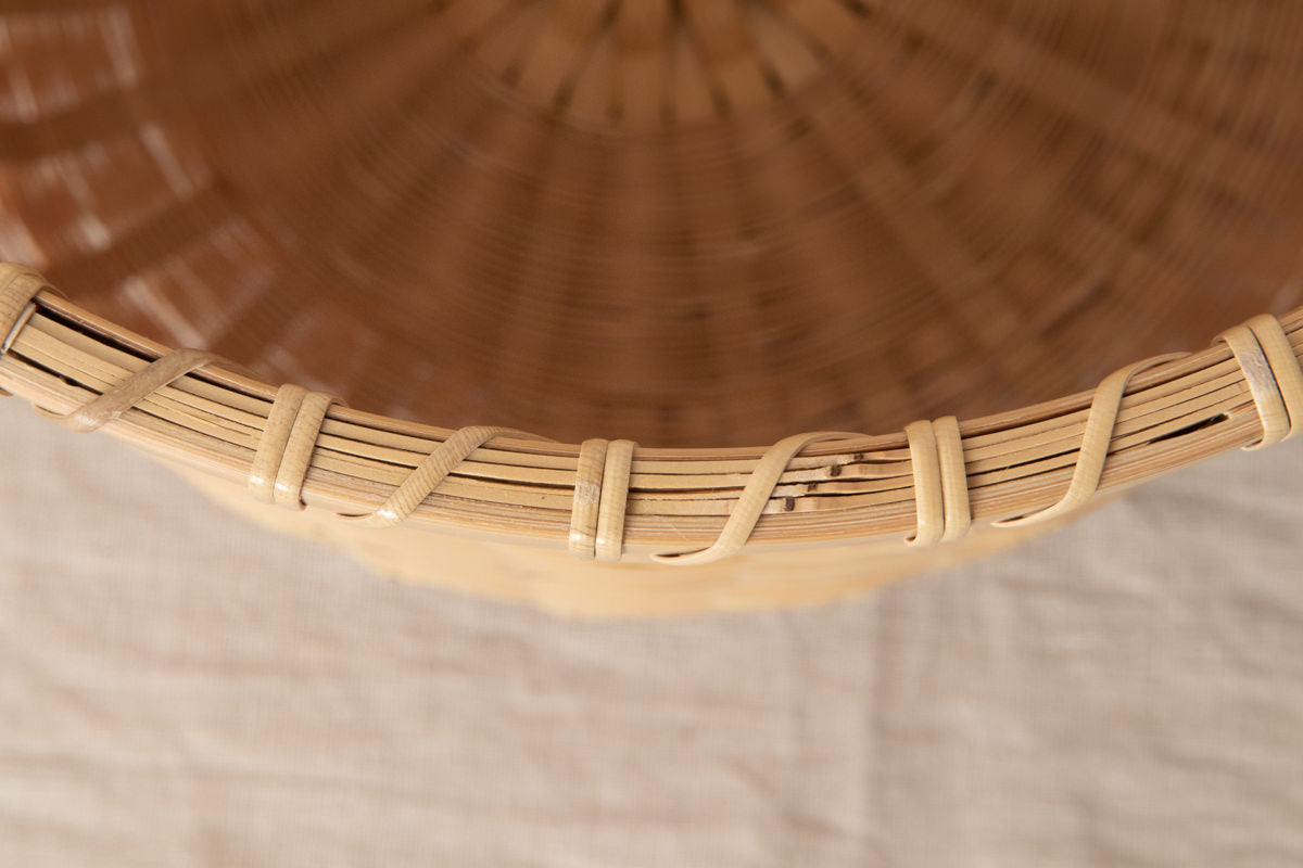Cylindrical Waste Basket / White Bamboo / Ehime-JPN 520206-1