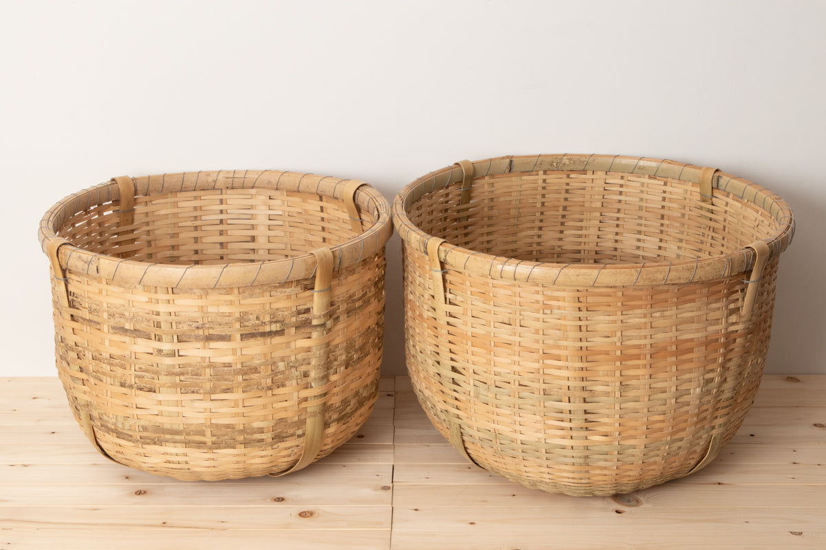 Big basket "Kama-zaru" L, XL / Madake bamboo / Miyagi-JPN 330111