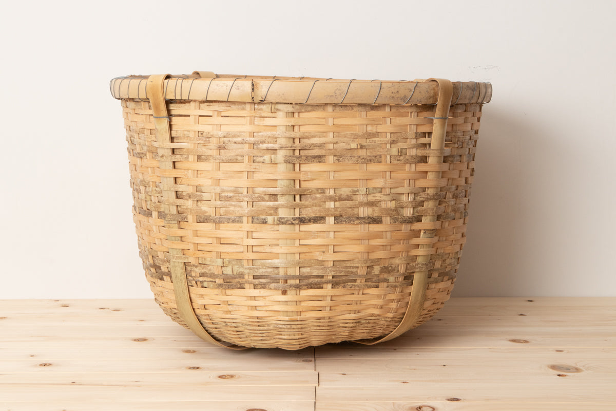 Big basket "Kama-zaru" L, XL / Madake bamboo / Miyagi-JPN 330111