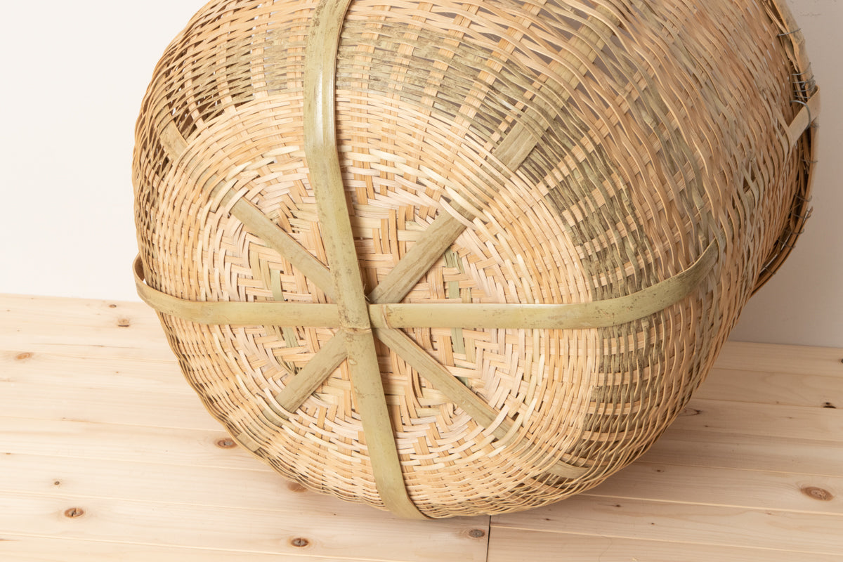 Big basket "Kama-zaru" L, XL / Madake bamboo / Miyagi-JPN 330111