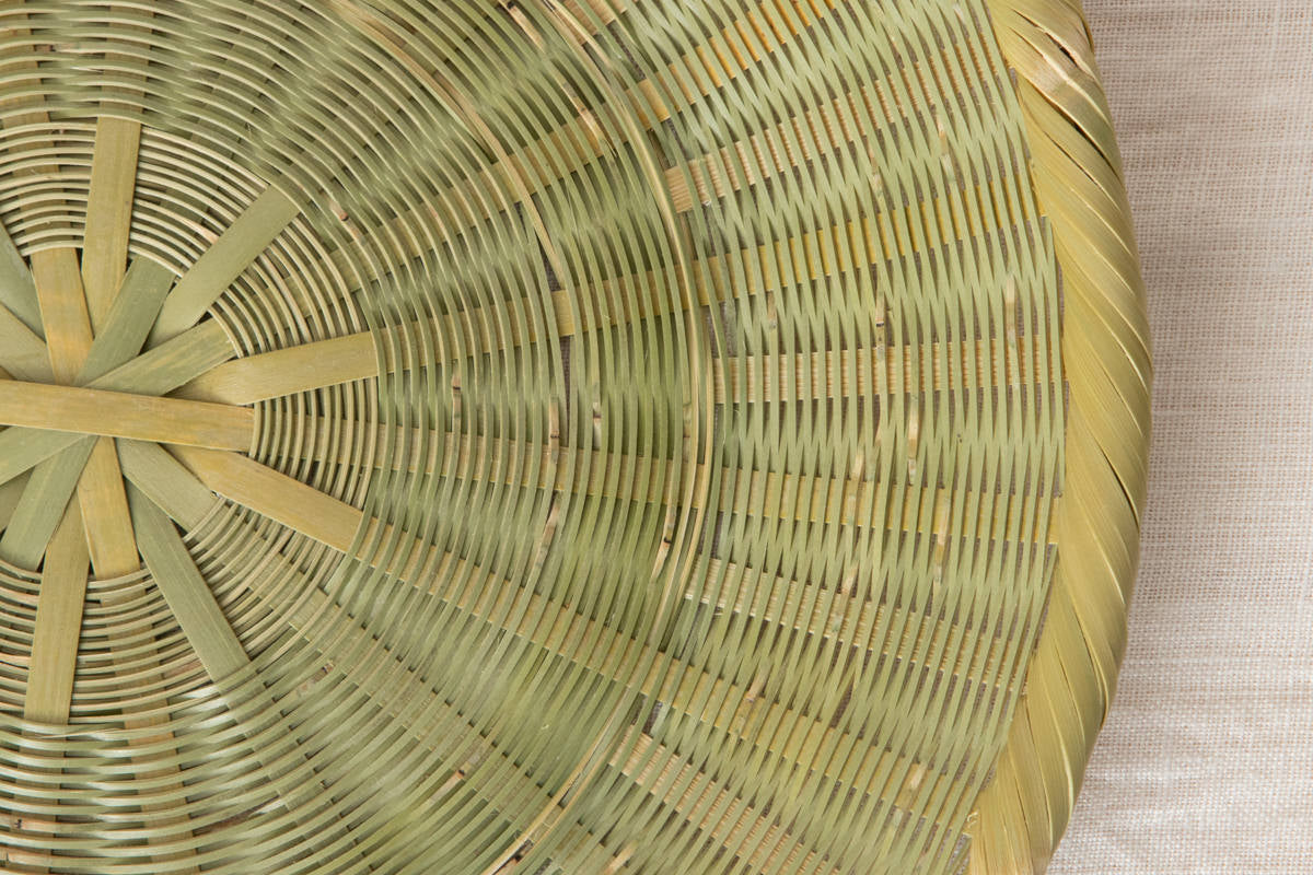 大分県/真竹(青竹) 菊底編みそばざる 七寸・九寸 2サイズ 110703