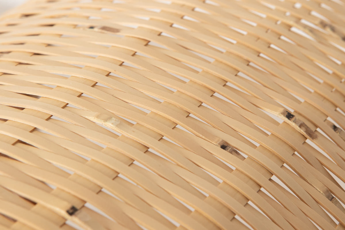 Cylindrical Waste Basket / White Bamboo / Ehime-JPN 520206-1