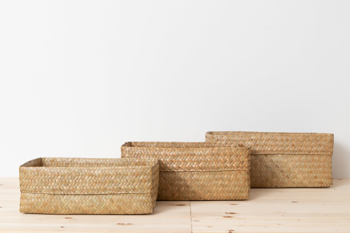 Rectangular Organizing Basket / Krajood Grass / THA 3115111