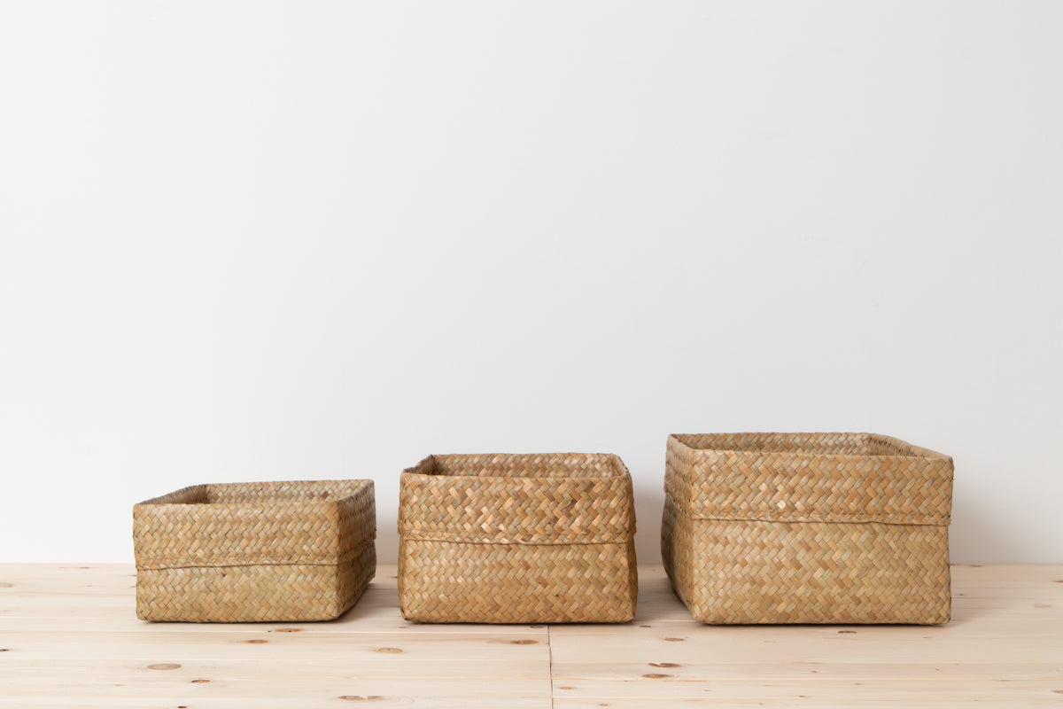 Rectangular Organizing Basket / Krajood Grass / THA 3115111