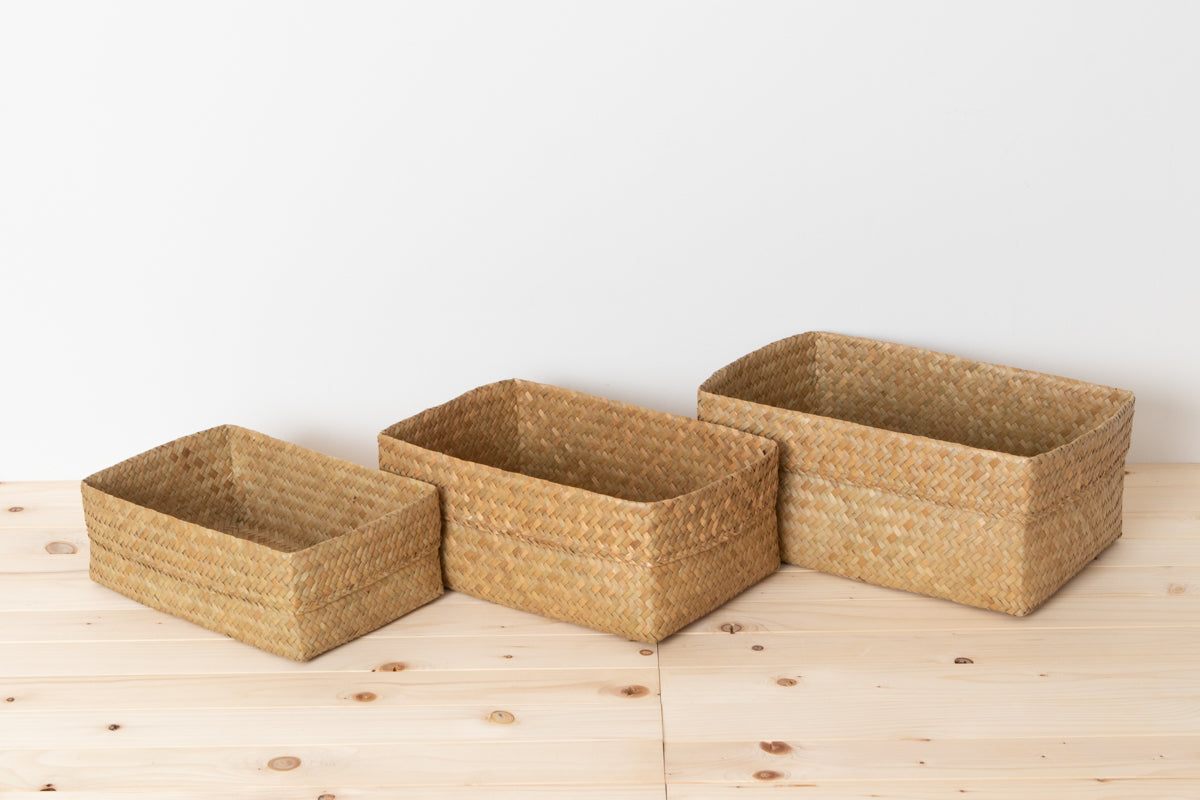 Rectangular Organizing Basket / Krajood Grass / THA 3115111