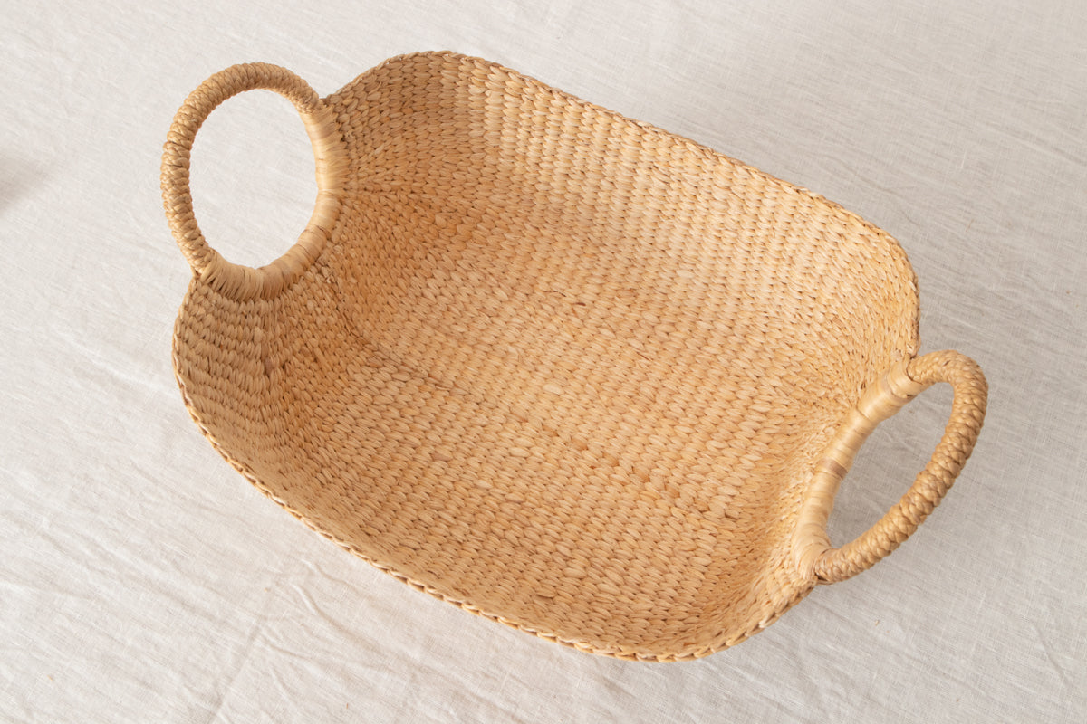 Organizing basket -Ring handle- S, M, L / Water hyacinth / THA 3115203