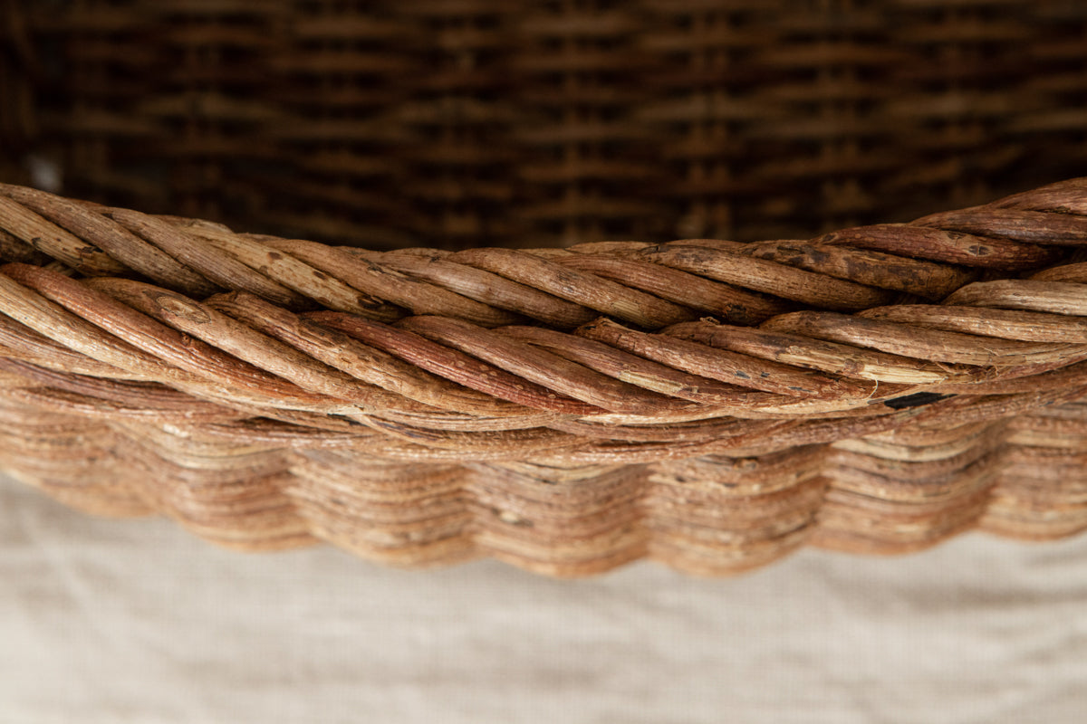 2 handle basket / Brown Akebi vine / Nagano-JPN 311250-1