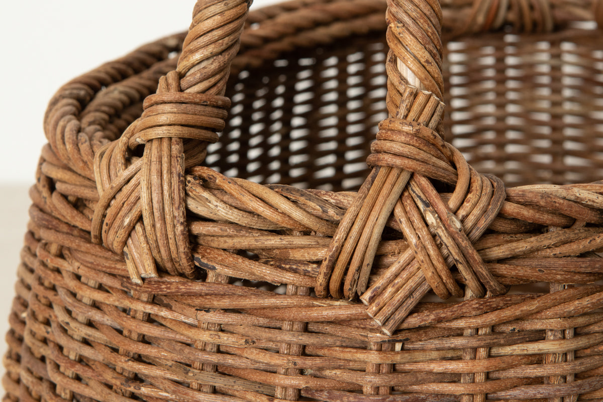 2 handle basket / Brown Akebi vine / Nagano-JPN 311250-1