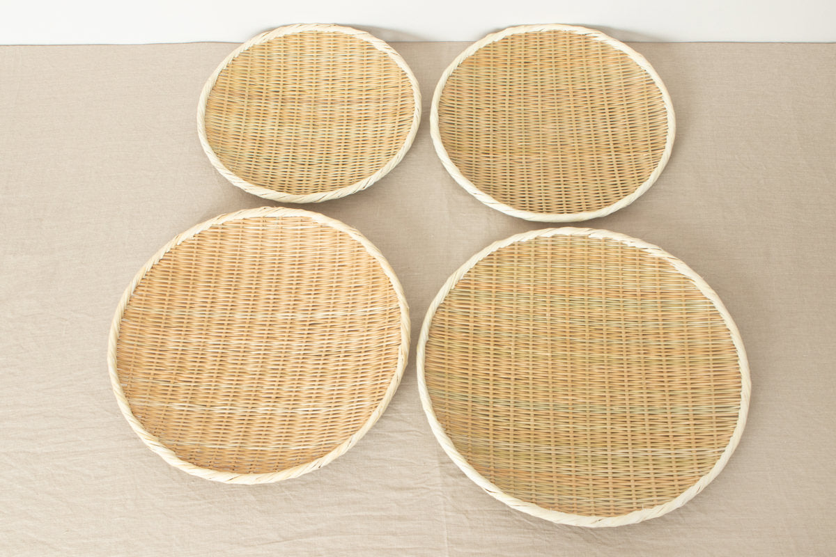 Round plate "Maru-Bon" larger 4sizes / Bamboo / Nīgata-JPN 650113
