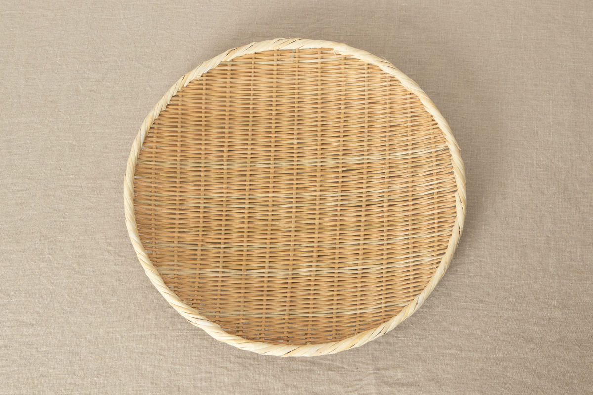 Round plate "Maru-Bon" larger 4sizes / Bamboo / Nīgata-JPN 650113