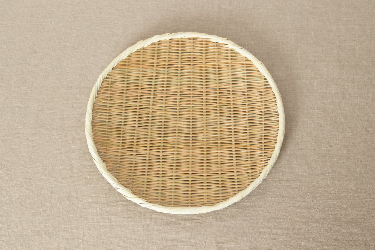 Round plate "Maru-Bon" larger 4sizes / Bamboo / Nīgata-JPN 650113