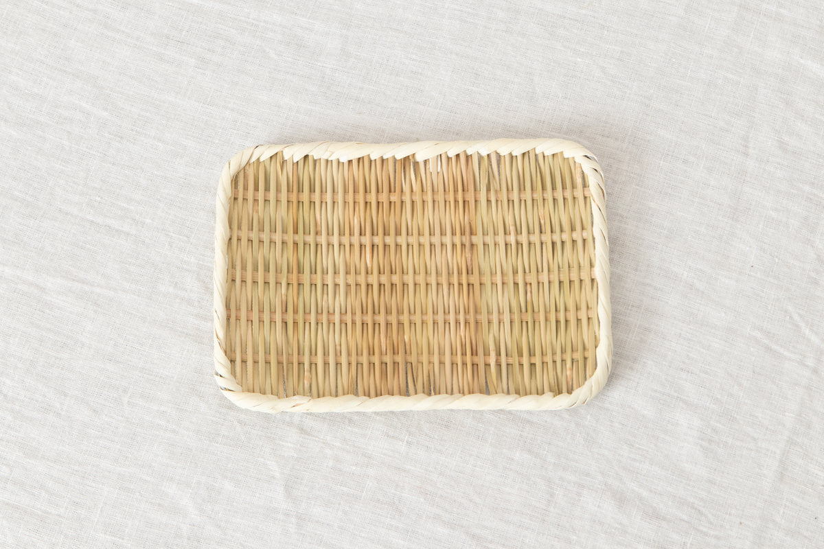 Rectangular Plate “Kaku Bon-zaru” Small Sizes / Bamboo / Nīgata-JPN 650102