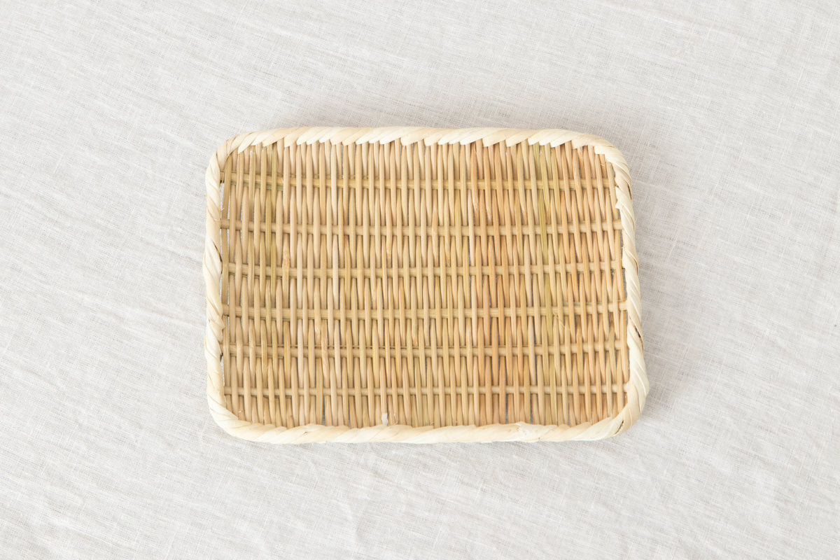 Rectangular Plate “Kaku Bon-zaru” Small Sizes / Bamboo / Nīgata-JPN 650102