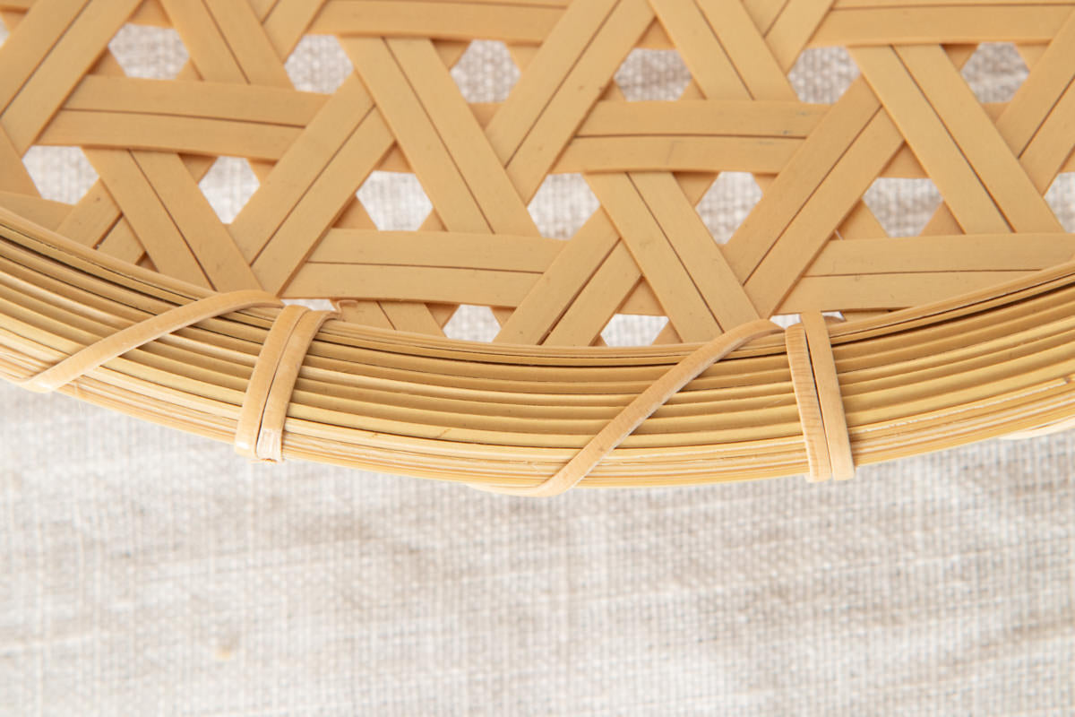 Flat Basket Tray "Kikkō Weave" / Madake Bamboo / Tottori-JPN 320713-1
