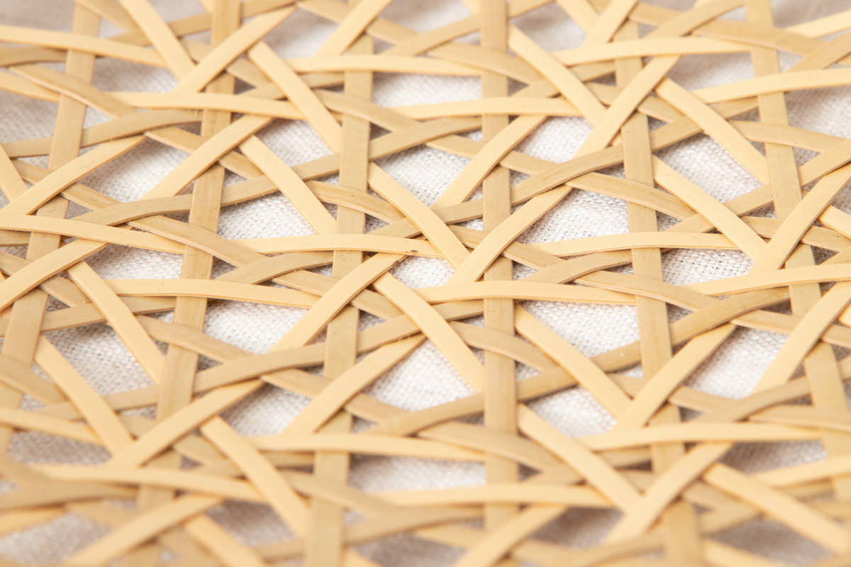 Flat Basket Tray "Inserted Mutsume Weave" / Madake Bamboo / Tottori-JPN 320712