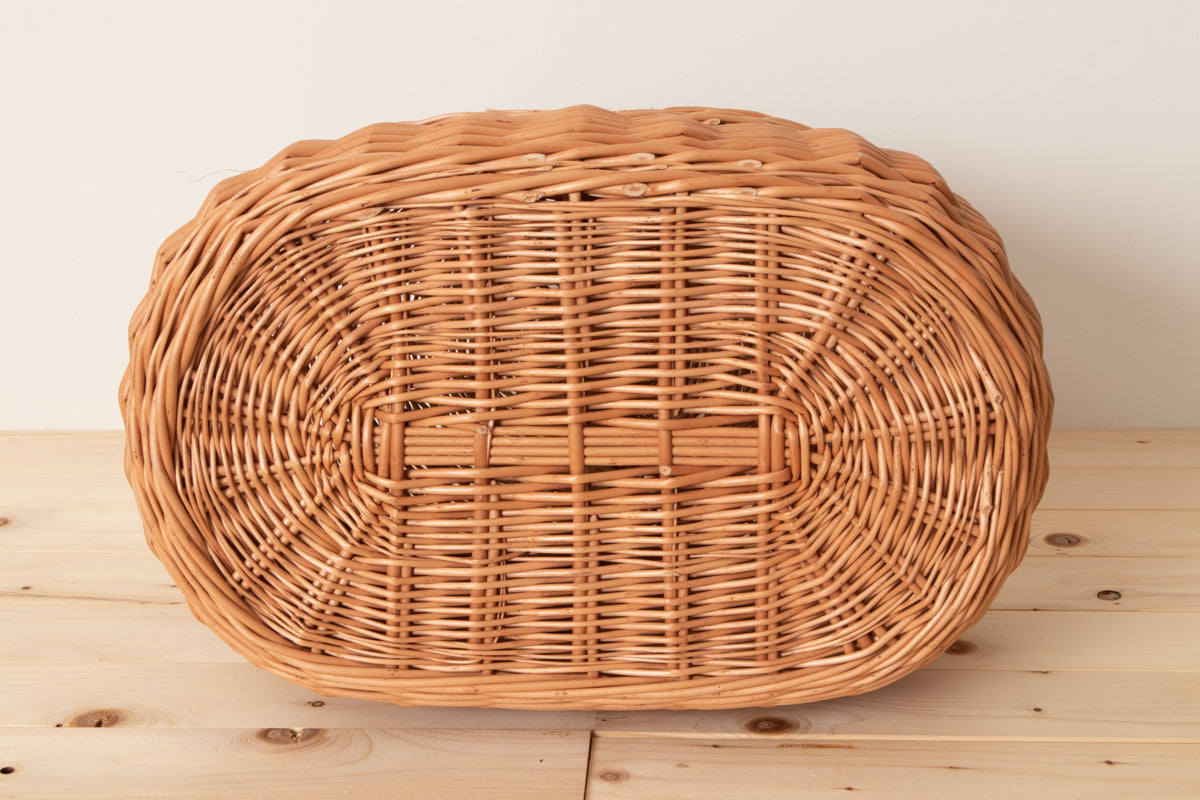One handle basket with lid / Willow / POL 340217-1