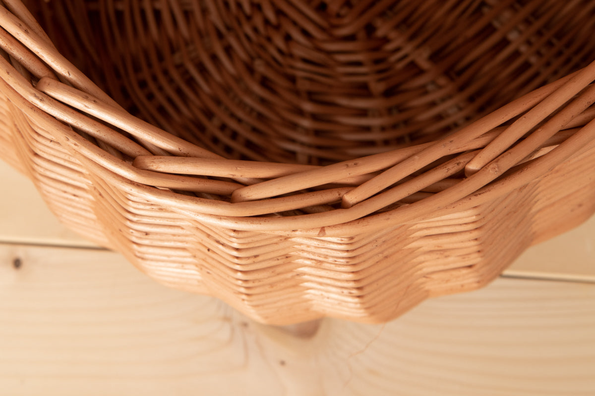 One handle basket with lid / Willow / POL 340217-1