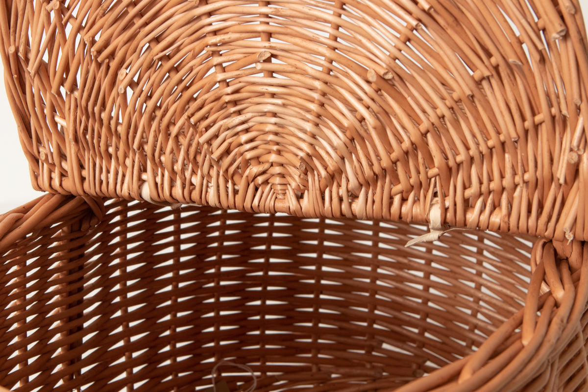 One handle basket with lid / Willow / POL 340217-1