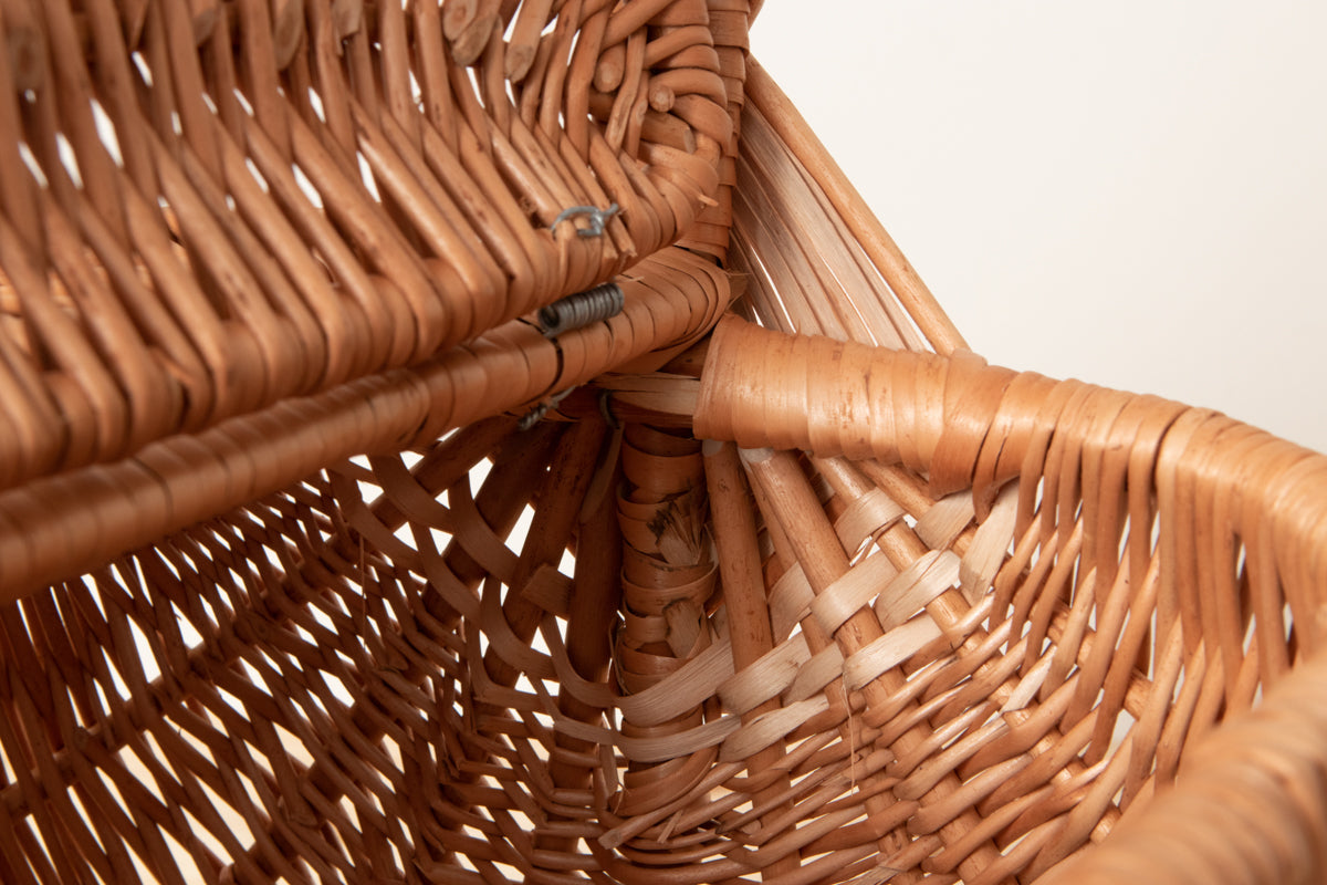Stand basket with lid / Willow / POL 340218-1