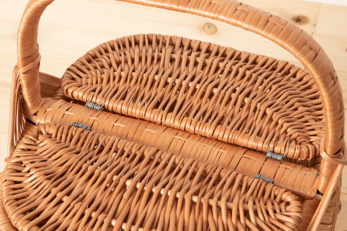 Stand basket with lid / Willow / POL 340218-1