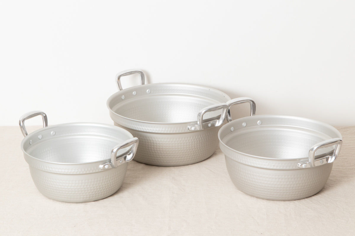 Stepped Pot for Japanese steamer 27cm, 30cm, 33cm larger 3sizes / Aluminum / Toyama-JPN 811118