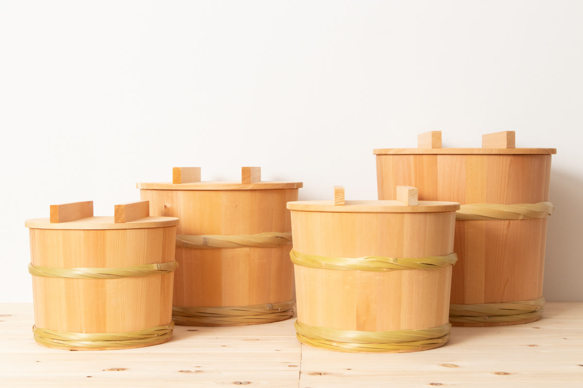 Pickling Tub with Pressing Lid / Sawara Cypress / Nagano-JPN 811110