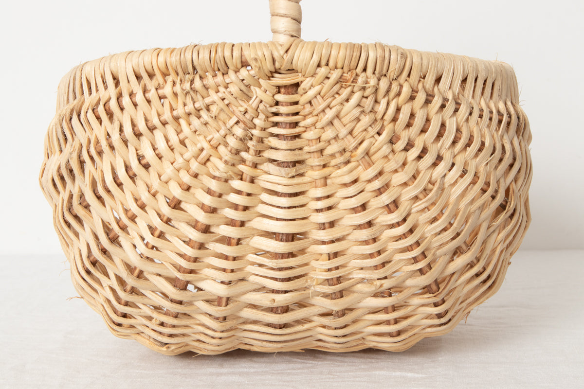 Round Basket with Handle / Pine Root / POL 340222-1