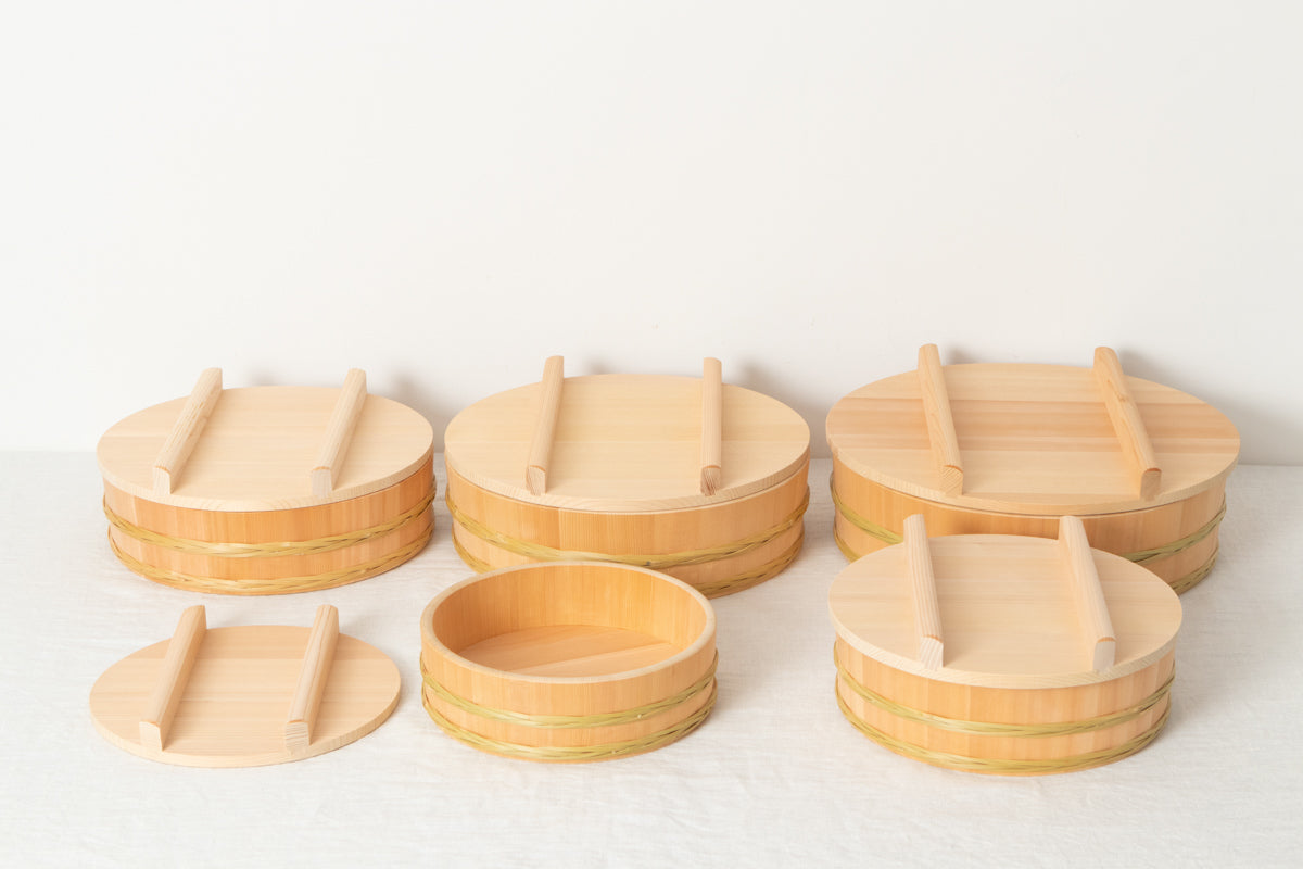 Rice Tub with Bamboo Hoop (24–36cm) / Sawara Cypress / Nagano-JPN 811104