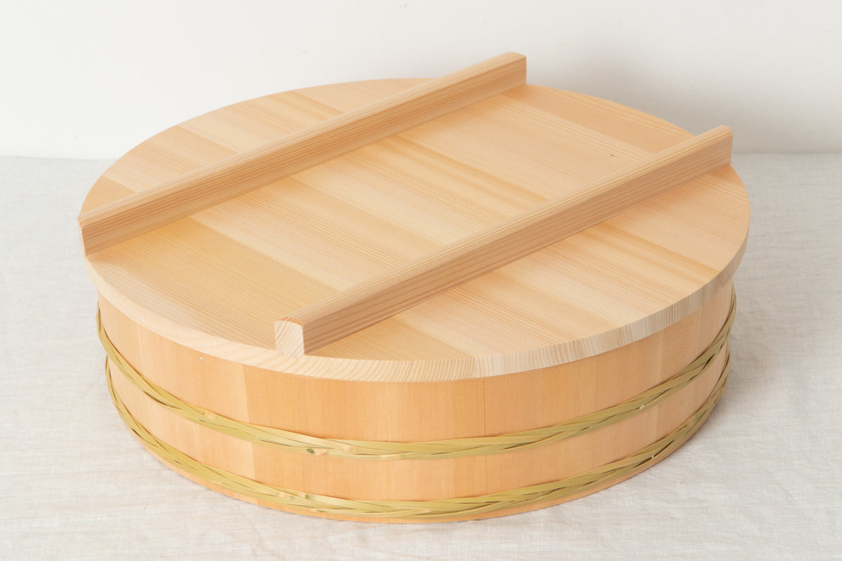 Sushi tub(Bamboo hoop) 39cm, 42cm, 45cm larger 3sizes / Sawara cypress / Nagano-JPN 811105