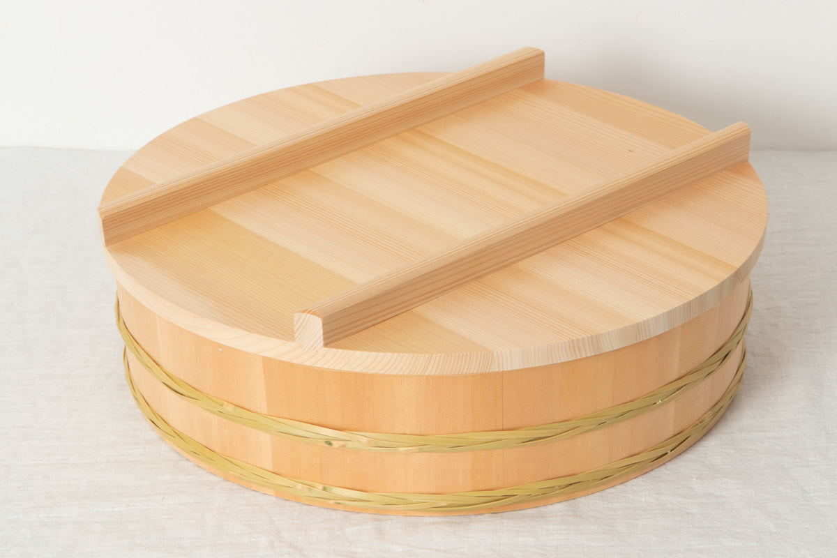 Sushi tub(Bamboo hoop) 39cm, 42cm, 45cm larger 3sizes / Sawara cypress / Nagano-JPN 811105