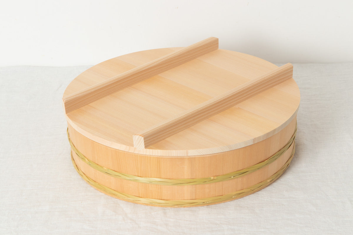 Sushi tub(Bamboo hoop) 39cm, 42cm, 45cm larger 3sizes / Sawara cypress / Nagano-JPN 811105