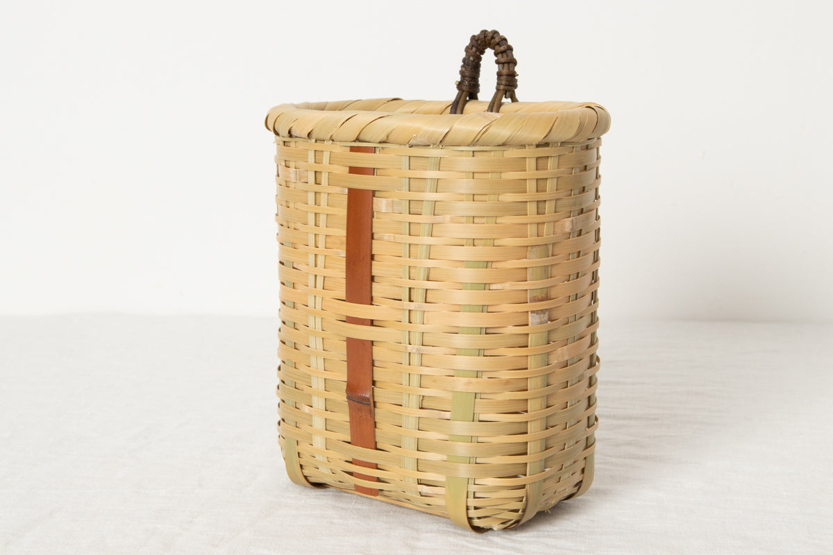 Wall Basket Rolled Rim / Madake Bamboo / Oita-JPN 220634-1