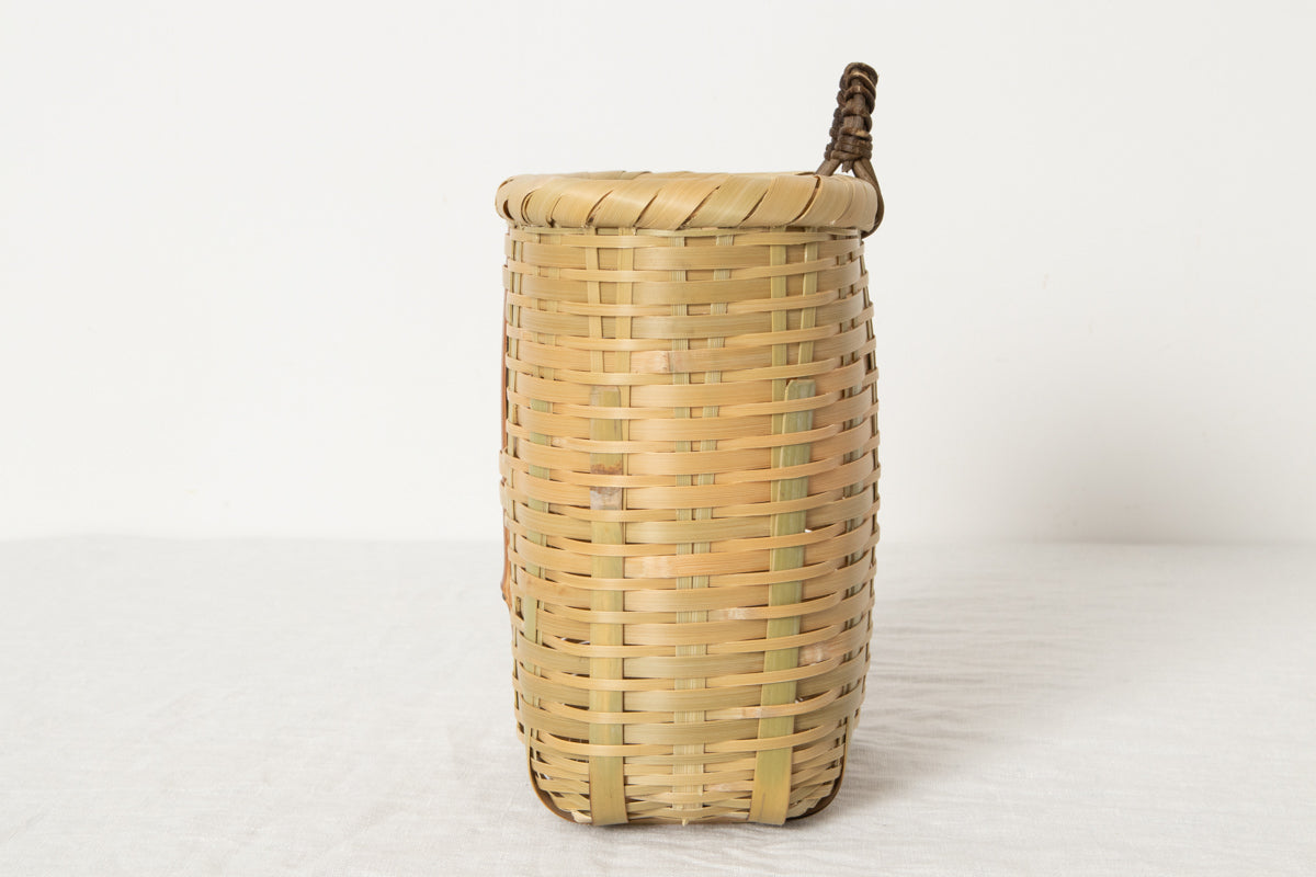 Wall Basket Rolled Rim / Madake Bamboo / Oita-JPN 220634-1
