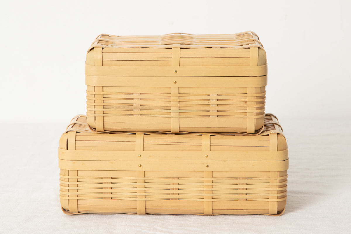 Small lunch box S, S-long / White bamboo / Kagoshima-JPN 321106