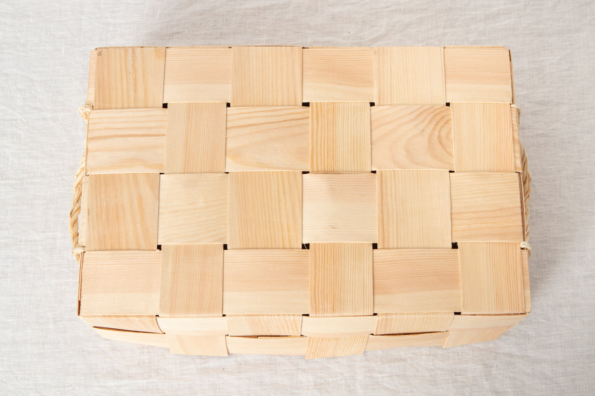 Organizing basket with handle “Rectangle” / Pine / EST 330735-1