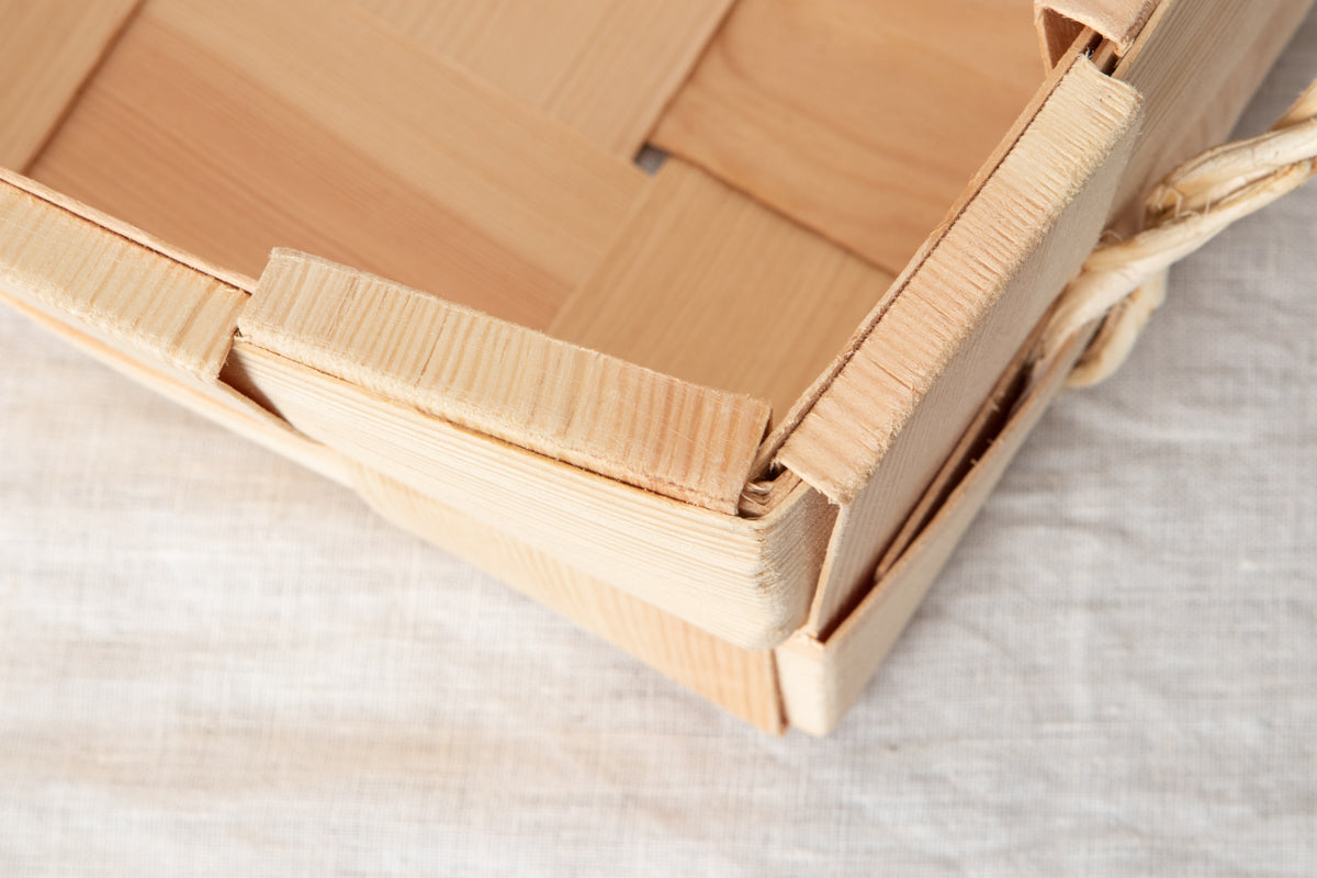 Organizing basket with handle “Rectangle” / Pine / EST 330735-1